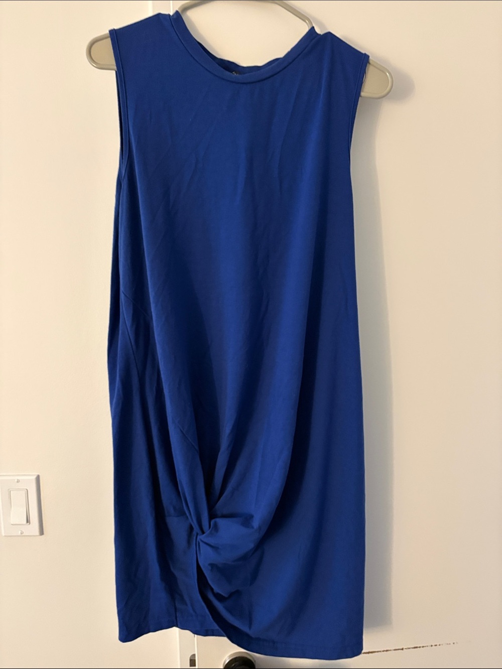 SHEIN Royal Blue Sleeveless Twist Front Mini Dress